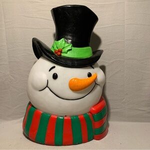 Snowman Christmas Face Plaque With Sound And Lights 22” Tall